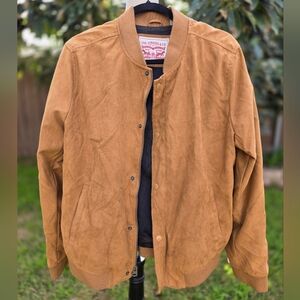 Levi's Men's Faux Suede Bomber Jacket In Camel